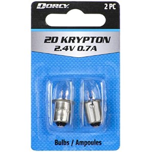 DORCY 2D KRYPTON BULB 2PK 2.4V