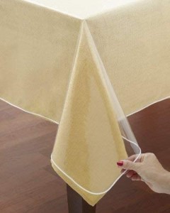 52X70 CLEAR TABLECLOTH PROTECT