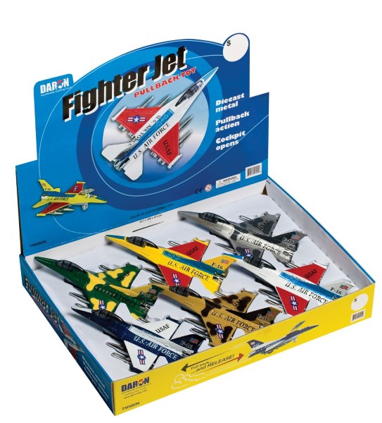 FIGHTER JET PULLBACK TOY 6PC