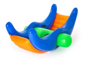 WATER TOTTER ROCKET BLUE 9'X2"