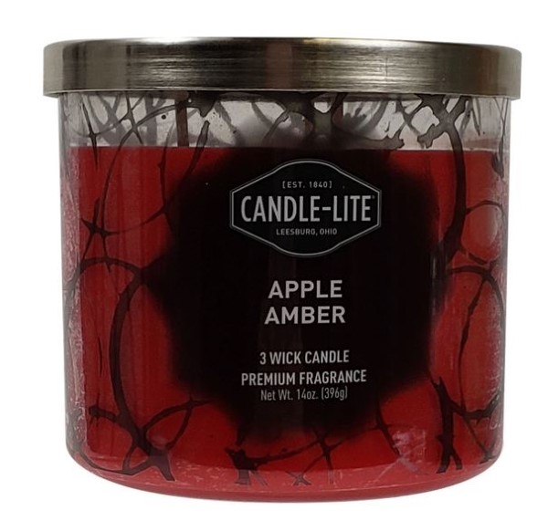 CANDLE-LITE APPLE AMBER 14Z