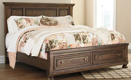 3PC PANEL QUN BED BROWN FLYNNTER