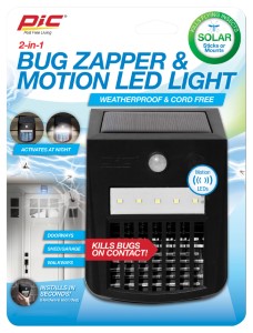 BUG ZAPPER & MOTION LED LIGHT ( SOLAR )