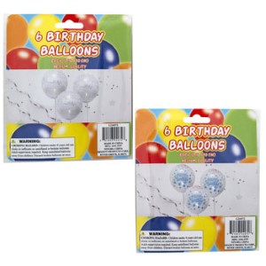 BALLOONS BIRTHDAY 6PK 12IN
