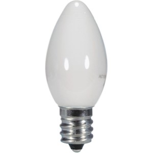 0.5 WATT LED C7 WHITE 2700K CANDELABRA BASE 120 VOLTS