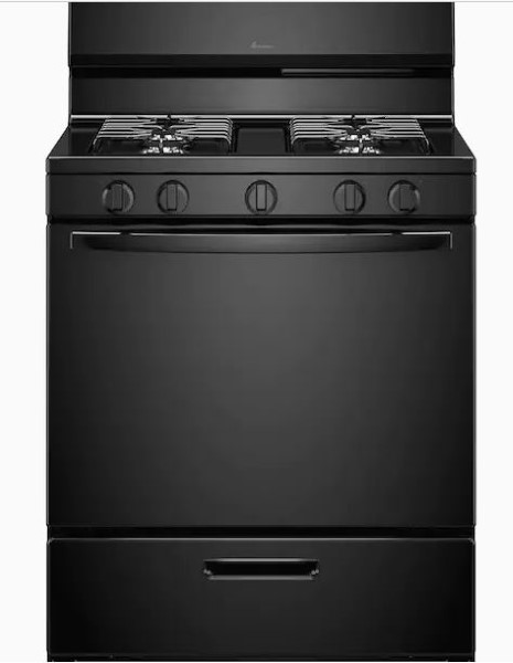 AMANA 4B BLACK GAS STOVE 30"