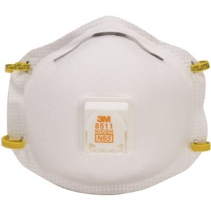 3M 8511 N95 Sanding and Fiberglass Valved Respirator