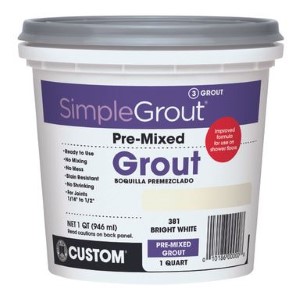 CUSTOM PMG381QT Tile Grout, 1 qt Pail