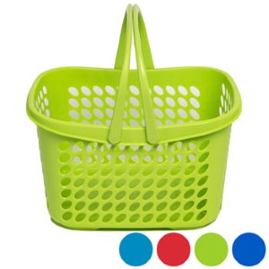 BASKET WITH FOLDING HANDLES