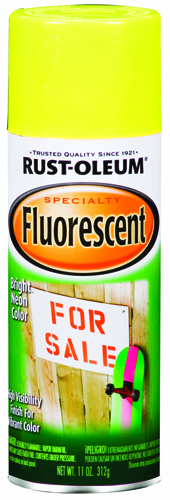 RUST-OLEUM 1942830 Specialty Fluorescent Spray Paint, Flat/Matte,