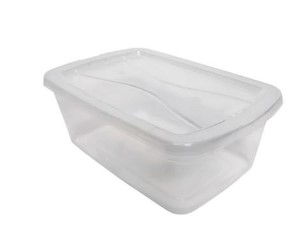 RUBBERMAID STORAGE TOTE CLR 6QT