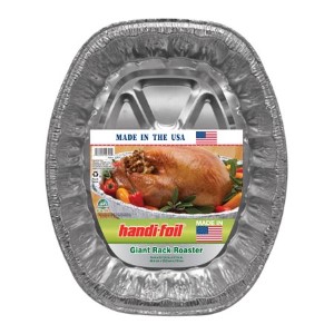 HANDI-FOIL 2324TL-15 Roast Pan with Food Rack, Aluminum