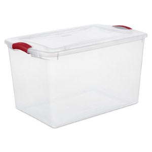 STERILITE 66QT LATCH BOX RED