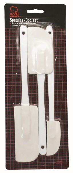 Chef Craft 20488 Spatula Set, 10 in OAL, EVA Foam Blade, White