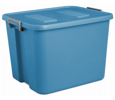 Sterilite 17426506 Latch Tote, Hazelwood lid and base, 20 gal, Plastic, Flat