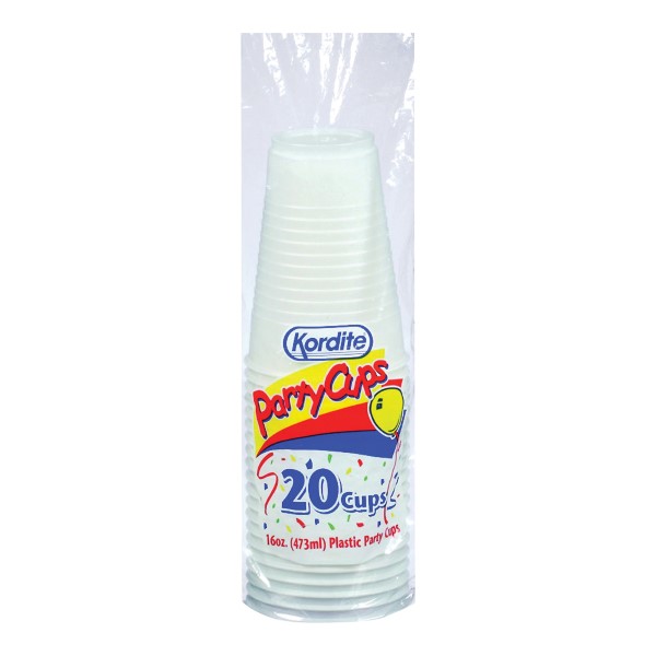 Kordite 00C13104 Beverage Cup, 16 oz Cup, Plastic, Translucent