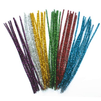 CHENILLE STEMS 50CT METALLIC