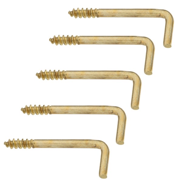 SQUARE SCREW HOOK BRASS