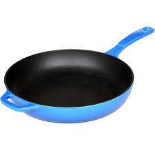 SKILLET 11" BLUE COLOR ENAMEL