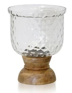 NATURAL WOOD Candle Holder Small