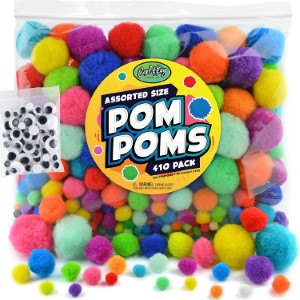 CRAFT POM-POMS 3AST STYLES 60