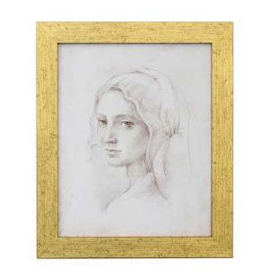 PORTRAIT STUDY I Framed Glass