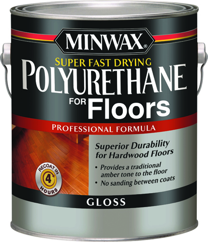 Minwax 130200000 Polyurethane Paint, Clear, Gloss, 1 gal Can