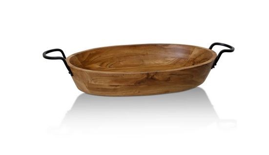 NATURAL ACACIA Oval W&I Dish LRG