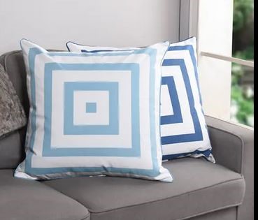 DANN FOLEY Pillow W/White Square