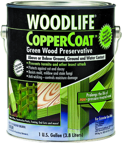 Wolman WoodLife CopperCoat 1901A Wood Preservative, Green, 1 gal Can