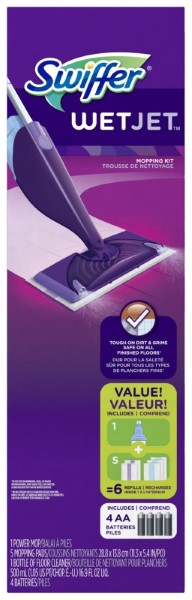 Swiffer WetJet 92811 Sweeper Starter Kit, Synthetic Mop Head