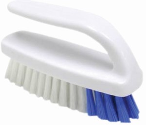 Quickie 221 Scrubber Brush, Comfort-Grip Plastic Handle