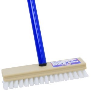 Quickie 208 Deck Scrub Brush, Steel Handle