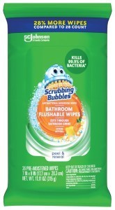 SCRUBB BUBBLE BATHRM WIPES 28WPS