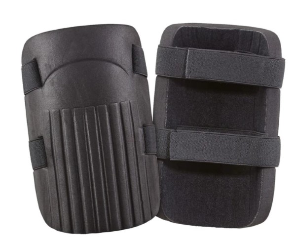 CLC V229 Durable Knee Pad, Hook-and-Loop Closure, Elastic Strap, Black