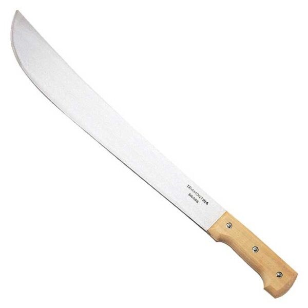 MACHETE CLEAR WOOD HANDLE 18"