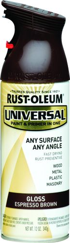 RUST-OLEUM UNIVERSAL 245215 Multi-Surface Gloss Spray Paint, Gloss, Espresso