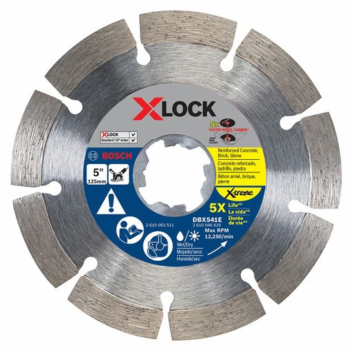 Bosch DBX541E 5" Segmented Diamond Blade Xtreme X-Lock - 5 Pack