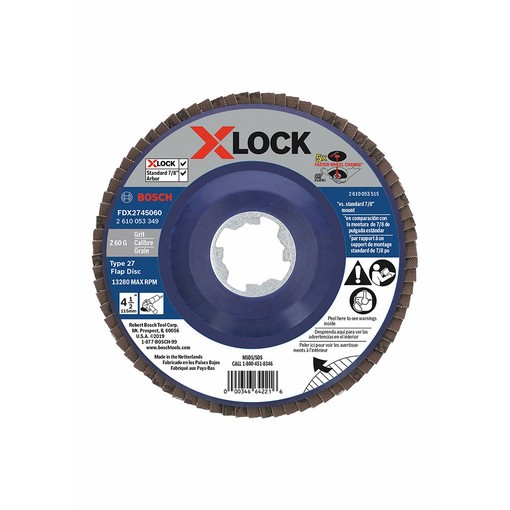 Bosch FDX2745060 Flap Discs 4-1/2"  60 Grit X-Lock