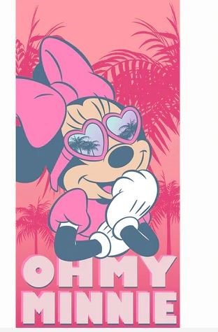 HEARTS MIAMI MINNIE BEACH TOWEL