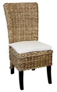 REAGAN DINING CHAIR NAT W/CUSHIO