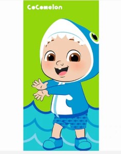 JJ SHARK COCOMELON BEACH TOWEL