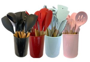 SILICON 12 PIECE KITCHEN UTENSIL SET ASSORTED