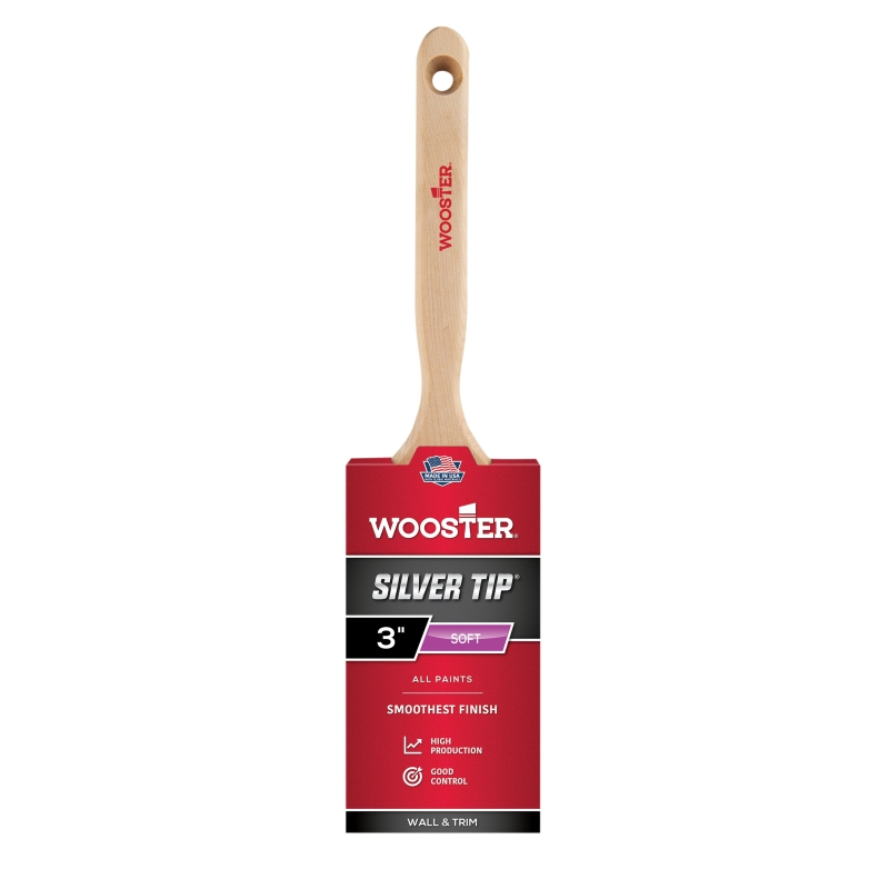 WOOSTER 5220-3 Paint Brush, 3 in W, 2-15/16 in L Bristle, Polyester Bristle,