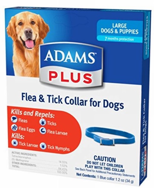 Adams Plus Flea & Tick Collar for Dogs, Large