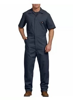 Dickies Men's Short Sleeve Coverall, Dark Navy,  X-Large Regular