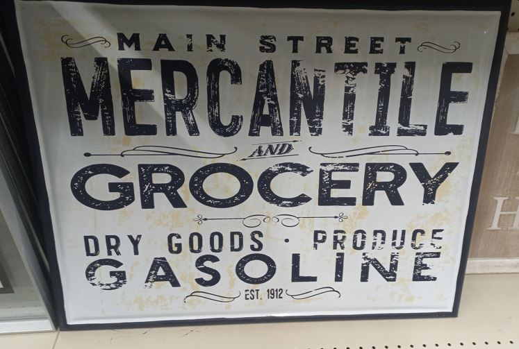 METAL MERCANTILE SIGN