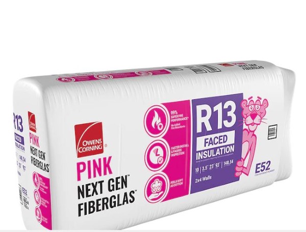 OWENS CORNING R13 23 In. W X 93 L 13 Kraft Faced Insulation | 148.54 Sq. Ft.