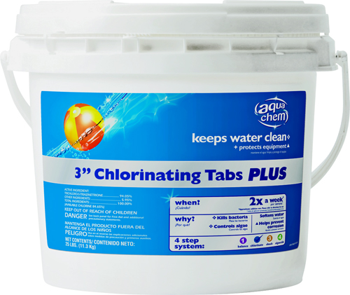 AquaChem 41025AQU Tablet Plus Pool Chemical, 25 lb Bucket