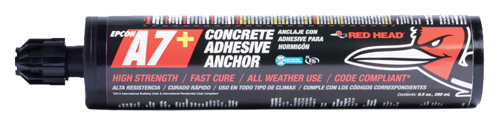 RED HEAD A7+ Series 07111 Anchoring Adhesive, Beige/Gray, 10 oz